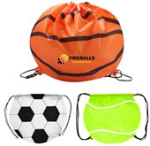 Goalie Ball Shaped Drawstring Backsack