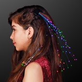 Hair Clip Extensions With Multicolour Light