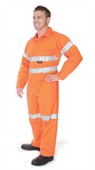HiVis Cool Breeze Lightweight Cotton Coverall With Cross Back Reflective Tape