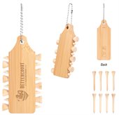 Hogan Bamboo Golf Tee Set Keychain