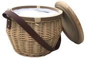 Kapa Round Wicker Picnic Cooler Basket