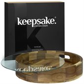 Keepsake Glass Top Platter Tray