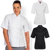 Ladies Custom Chef Jacket Short Sleeve 
