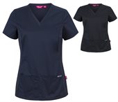 Ladies V Neck Stretch Scrub Top