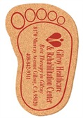 Large Footprint Shaped Cork Coaster