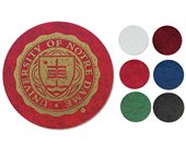 Large Round Leatherette Coasters