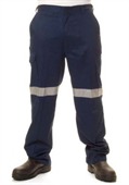Lightweight Cotton Cargo Pants With Reflective Tape