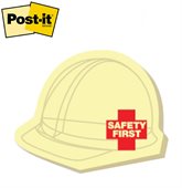 Medium Post-it® Hard Hat Shaped Notes