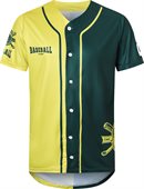 Men's Polyester Full-Button Baseball Jersey