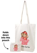 Metro Foldable Calico Shopper Bag