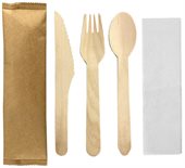 Nomad 4 Piece Wooden Cutlery Set