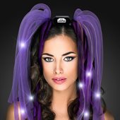 Noodle Hair Headband With Purple LEDS
