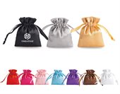 Opaline Satin Polyester Drawstring Bag