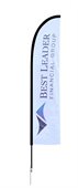 P1A Medium Straight Feather Banner One Side Print
