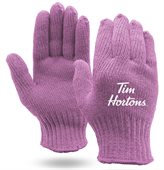 Pink Knit Gloves