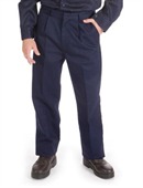 Polyester Cotton Pleat Front Work Trousers