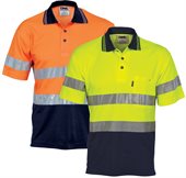 Prodigy Hi Vis Two Tone Short Sleeve Polo With Reflective Tape