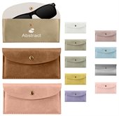 PU Leather Snap Closure Sunglass Holder