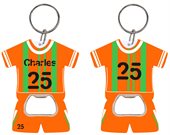 PVC Sport Jersey Bottle Opener Keyring