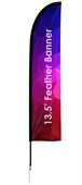 Q1A Large Straight Feather Banner One Side Print