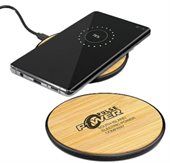 QI Enabled Bamboo Wireless Phone Charger