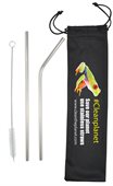 Quench Reusable Metal Straws With Cleaner