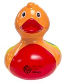 Rainbow Striped Rubber Duck