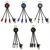 Round Glow Multi Charging Cable