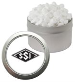 Round Window Tin Packed With Sugar Free Peppermints