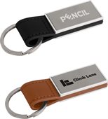 Santander PU Leather Metal Keyring