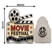 Shield Shaped Die Struck Lapel Pin