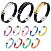 Silicone Colour Bracelet With Classic Hook Buckle