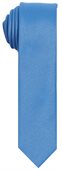 Skinny Polyester Tie In French Blue