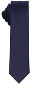 Skinny Polyester Tie In Navy Blue