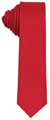 Skinny Polyester Tie In Red