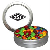 Slim Candy Window Tin Packed With Chocolate Beans