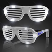 Slotted White LED Blinking Glasses