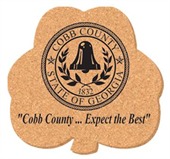 Small Clover Shaped Cork Coaster