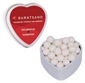 Small Heart Tin Packed With Peppermints