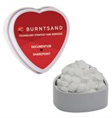 Small Heart Tin Packed With Sugar Free Peppermints