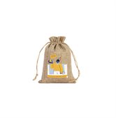 Small Natural Linen Drawstring Gift Bag