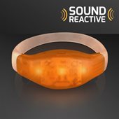 Sound Reactive Blaze Orange LED Flashing Bracelet