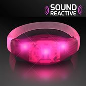 Sound Reactive Blaze Pink LED Flashing Bracelet