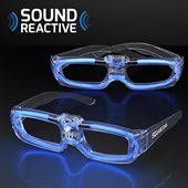 Sound Reactive Blue Party Shades