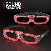 Sound Reactive Red Party Shades