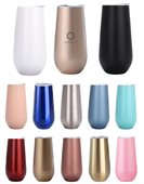 Stainless Steel Stemless Vacuum Champagne Flute