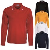 Stitch Feature Breezeway Mens Polo Shirt Long Sleeve