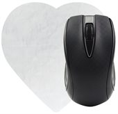 Sublimated Heart Shaped Computer Mouse Pad