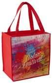 Sublimated Print One Side Non Woven Grocery Bag