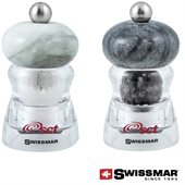 Swissmar® Marble Topped Set Of 2 Acrylic Grinders